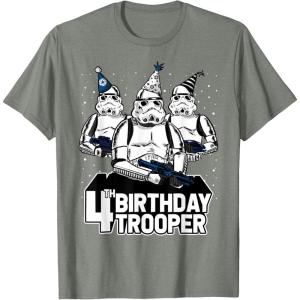 imageStar Wars Stormtrooper Party Hats Trio 4th Birthday Trooper TShirtOlive Heather