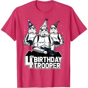 imageStar Wars Stormtrooper Party Hats Trio 4th Birthday Trooper TShirtRed Heather