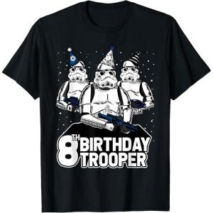 imageStar Wars Stormtrooper Party Hats Trio 8th Birthday Trooper TShirtBlack
