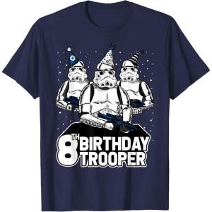 imageStar Wars Stormtrooper Party Hats Trio 8th Birthday Trooper TShirtNavy Blue