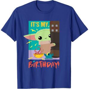 imageStar Wars The Mandalorian The Child Funny Its My Birthday TShirtRoyal Blue