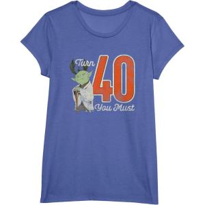 imageStar Wars Yoda 40th Birthday TShirtBright Blue Heather