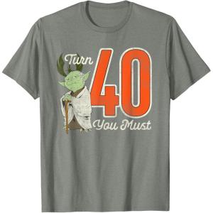 imageStar Wars Yoda 40th Birthday TShirtOlive Heather