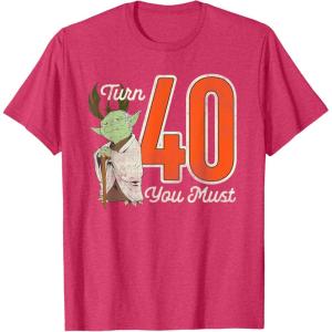 imageStar Wars Yoda 40th Birthday TShirtRed Heather