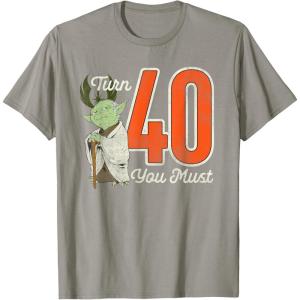 imageStar Wars Yoda 40th Birthday TShirtSlate Grey