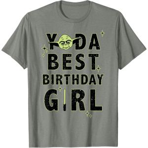 imageStar Wars Yoda Best Birthday Girl Rebel Logo TShirtOlive Heather
