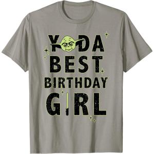 imageStar Wars Yoda Best Birthday Girl Rebel Logo TShirtSlate Grey