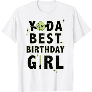 imageStar Wars Yoda Best Birthday Girl Rebel Logo TShirtWhite