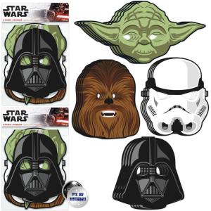 imageUnique Star Wars Masks ampamp Button  Pack of 16  Star Wars Party Decorations  Star Wars Birthday Decorations  Star Wars Party Favors  16 Pack