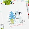 imageHallmark Star Wars The Mandalorian Boxed Christmas Card Assortment 16 Cards and Envelopes Grogu Baby Yoda Snowman