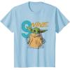 imageStar Wars The Mandalorian The Child Kids 9th Birthday TShirtBaby Blue