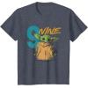 imageStar Wars The Mandalorian The Child Kids 9th Birthday TShirtHeather Blue