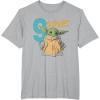 imageStar Wars The Mandalorian The Child Kids 9th Birthday TShirtHeather Grey