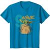 imageStar Wars The Mandalorian The Child Kids 9th Birthday TShirtSapphire Blue