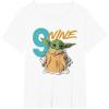 imageStar Wars The Mandalorian The Child Kids 9th Birthday TShirtWhite