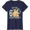 imageStar Wars BB8 ampamp DO Rolling Into My 6th Birthday TShirtNavy Blue