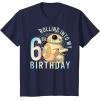 imageStar Wars BB8 ampamp DO Rolling Into My 6th Birthday TShirtNavy Blue