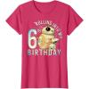 imageStar Wars BB8 ampamp DO Rolling Into My 6th Birthday TShirtRed Heather