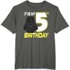 imageStar Wars Darth Vader 5th Birthday TShirt TShirtAsphalt Grey