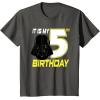 imageStar Wars Darth Vader 5th Birthday TShirt TShirtAsphalt Grey