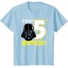 imageStar Wars Darth Vader 5th Birthday TShirt TShirtBaby Blue