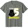 imageStar Wars Darth Vader 5th Birthday TShirt TShirtOlive Heather