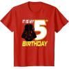 imageStar Wars Darth Vader 5th Birthday TShirt TShirtRed