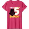 imageStar Wars Darth Vader 5th Birthday TShirt TShirtRed Heather