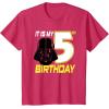 imageStar Wars Darth Vader 5th Birthday TShirt TShirtRed Heather
