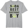 imageStar Wars Yoda Best Birthday Boy Rebel Logo TShirtHeather Grey
