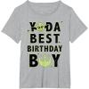 imageStar Wars Yoda Best Birthday Boy Rebel Logo TShirtHeather Grey