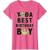 imageStar Wars Yoda Best Birthday Boy Rebel Logo TShirtPink Heather