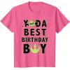 imageStar Wars Yoda Best Birthday Boy Rebel Logo TShirtPink Heather