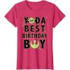 imageStar Wars Yoda Best Birthday Boy Rebel Logo TShirtRed Heather