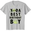 imageStar Wars Yoda Best Birthday Boy Rebel Logo TShirtSilver Grey
