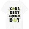 imageStar Wars Yoda Best Birthday Boy Rebel Logo TShirtWhite