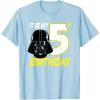imageStar Wars Darth Vader 5th Birthday TShirt TShirtBaby Blue