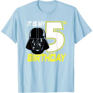 imageStar Wars Darth Vader 5th Birthday TShirt TShirtBaby Blue
