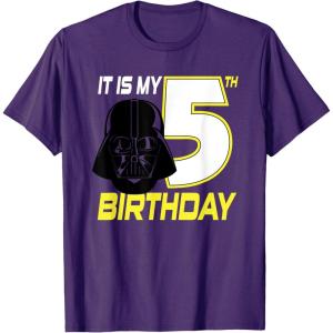 imageStar Wars Darth Vader 5th Birthday TShirt TShirtPurple