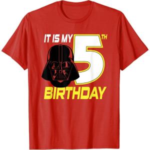 imageStar Wars Darth Vader 5th Birthday TShirt TShirtRed