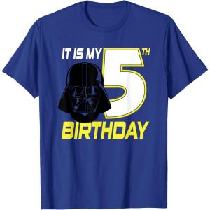 imageStar Wars Darth Vader 5th Birthday TShirt TShirtRoyal Blue