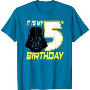 imageStar Wars Darth Vader 5th Birthday TShirt TShirtSapphire Blue