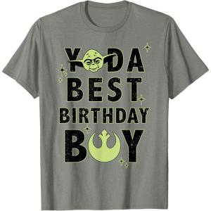 imageStar Wars Yoda Best Birthday Boy Rebel Logo TShirtOlive Heather