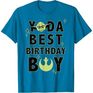 imageStar Wars Yoda Best Birthday Boy Rebel Logo TShirtSapphire Blue