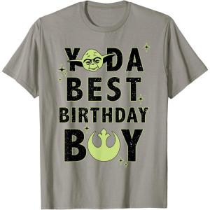imageStar Wars Yoda Best Birthday Boy Rebel Logo TShirtSlate Grey