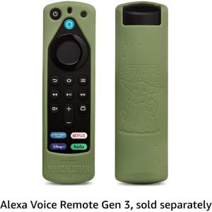 imageStar Wars The Mandalorian Remote Cover for Fire TV Alexa Voice Remote Gen 3 Grogu GreenGrogu Green
