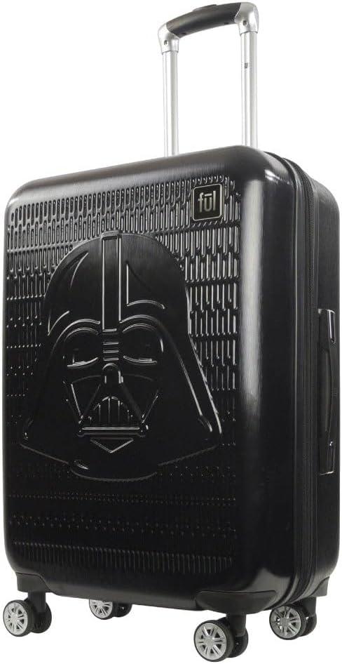 imageFUL Star Wars Darth Vader 25 Inch Rolling Luggage Embossed Hardshell Suitcase with Wheels BlackBlack