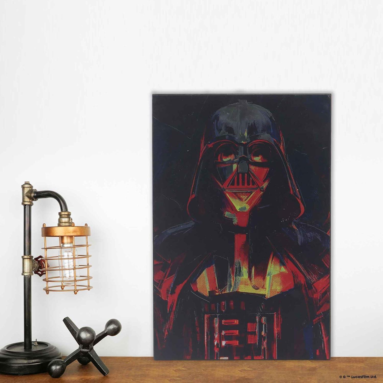 imageOpen Road Brands Disney Star Wars In This House Family Rules Wood Wall Decor  Large Star Wars Wall Art for Living Room Movie Room or Man CaveBlackGold
