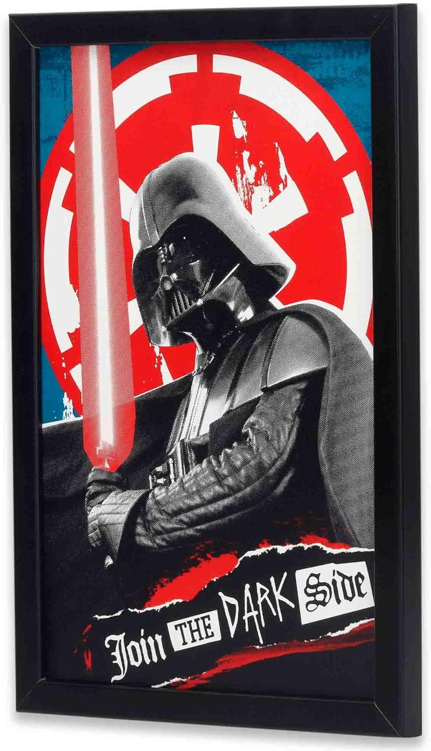 imageOpen Road Brands Disney Star Wars In This House Family Rules Wood Wall Decor  Large Star Wars Wall Art for Living Room Movie Room or Man CaveBlackRed