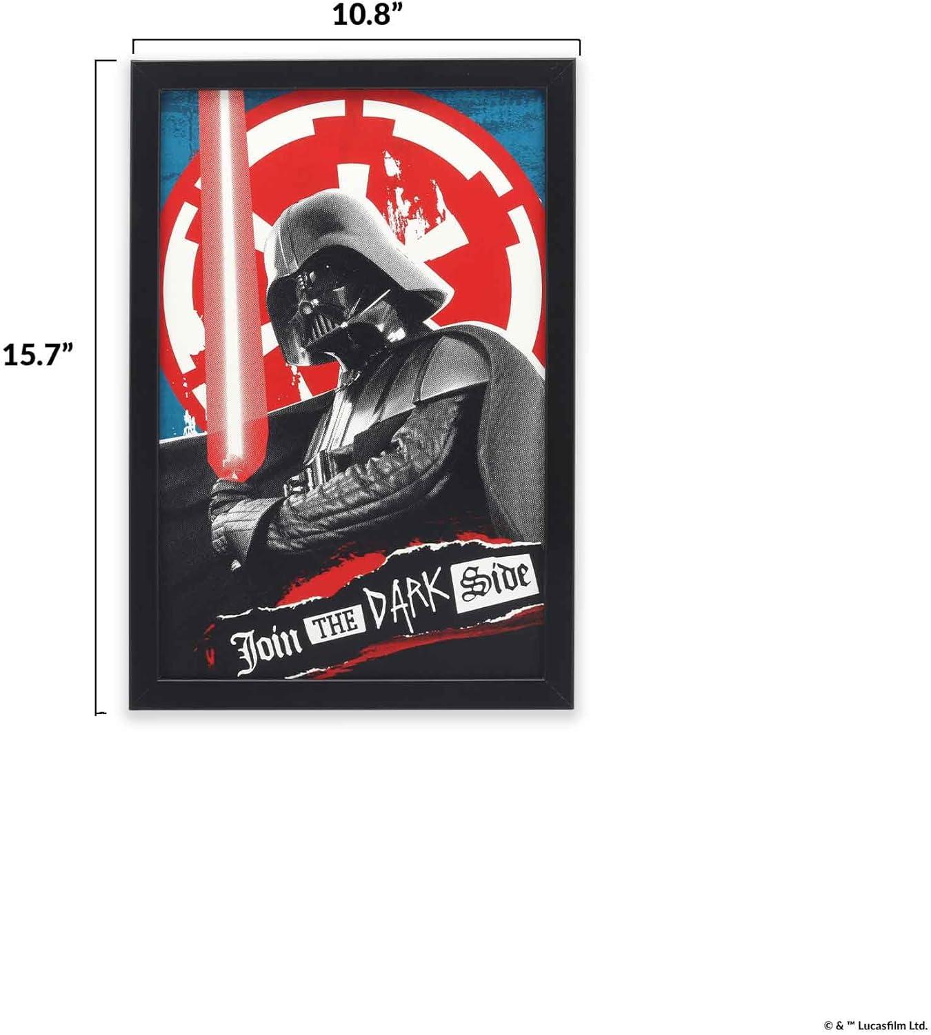 imageOpen Road Brands Disney Star Wars In This House Family Rules Wood Wall Decor  Large Star Wars Wall Art for Living Room Movie Room or Man CaveBlackRed